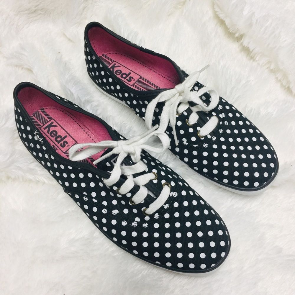 Keds Black/White Polka Dots Sneakers 7.5